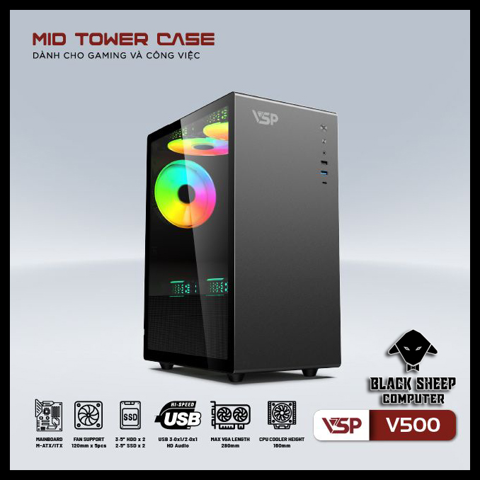 Vỏ Case VSP V500 BLACK