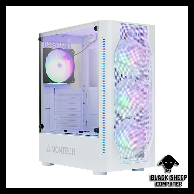 Vỏ Case MONTECH X1 MESH WHITE (SẴN 4 FAN LED)