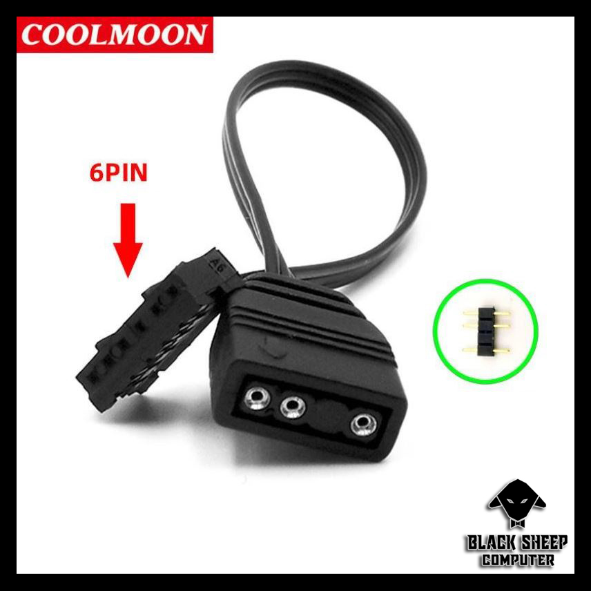 Dây Cable Chuyển 3Pin5V sang 6Pin Hub Coolmoon