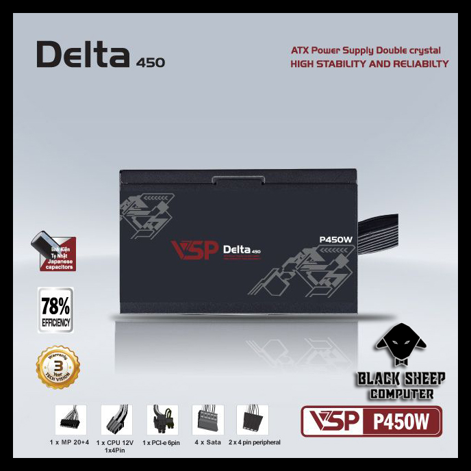 Nguồn PSU VSP DELTA P450W