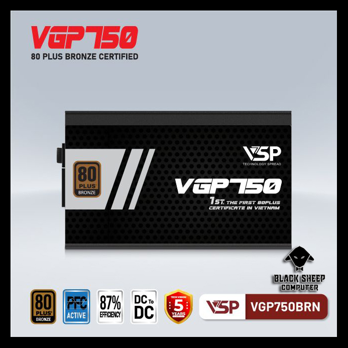 Nguồn PSU VSP VGP750BRN - 80PLUS BRONZE