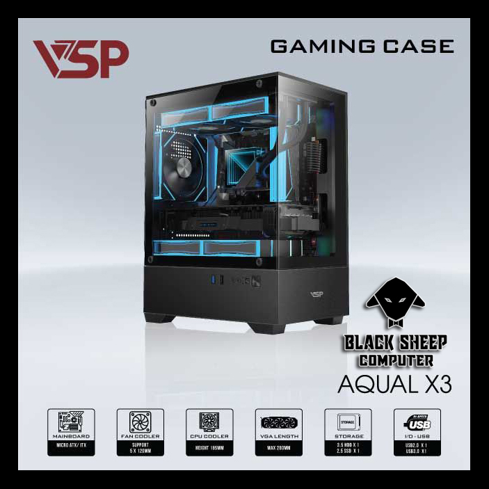 Vỏ Case VSP AQUAL X3 BLACK