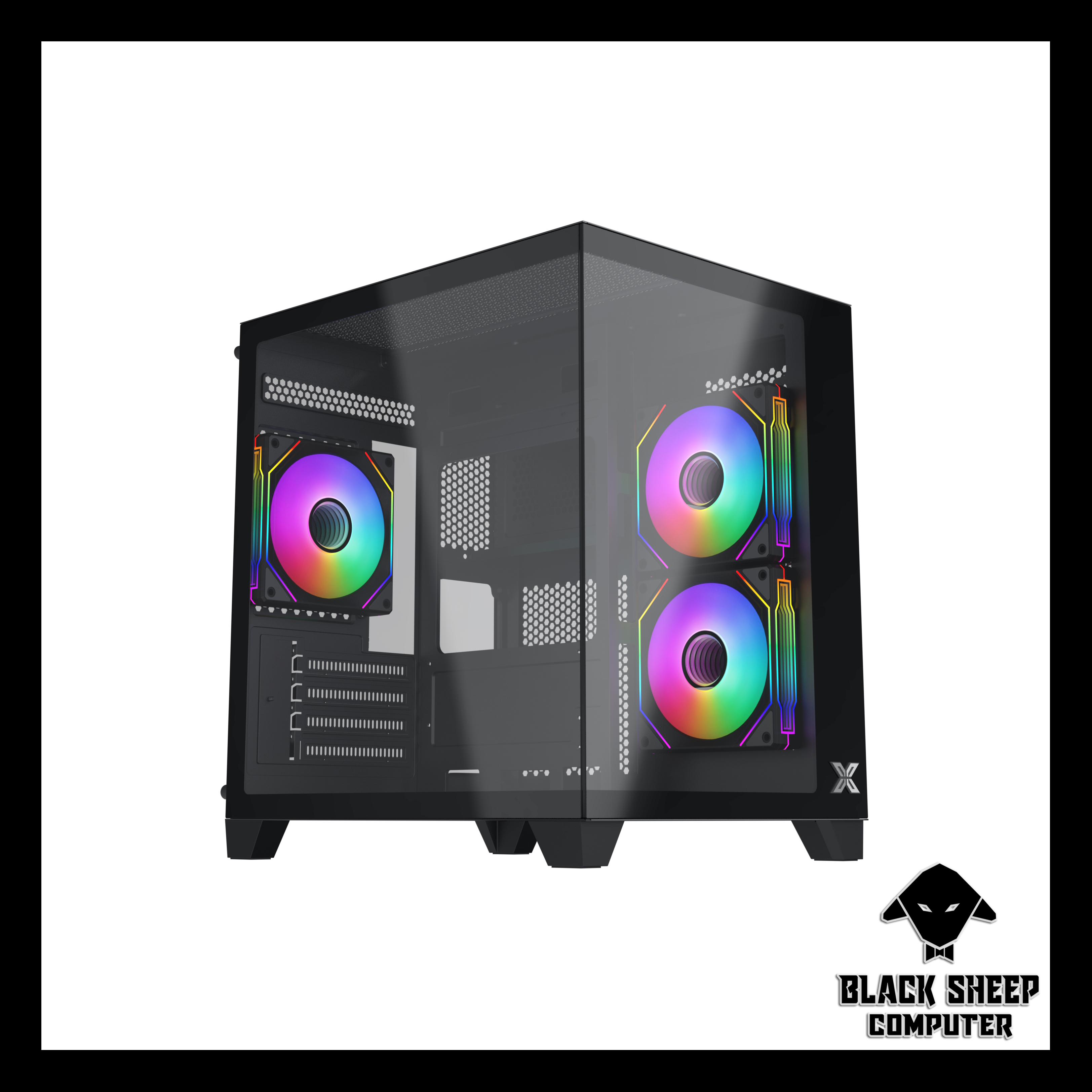 Vỏ Case XIGMATEK AQUA M NANO 3GF BLACK (SẴN 3 FAN LED)