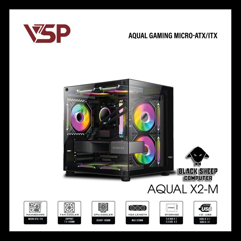 Vỏ Case VSP AQUAL X2 - M BLACK