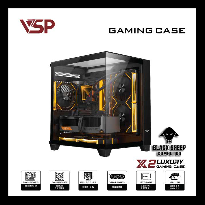 Vỏ Case VSP X2 LUXURY BLACK